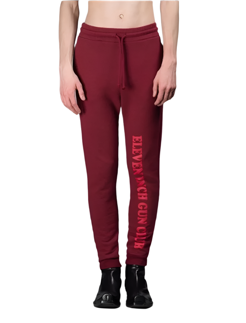 Vetements Burgundy Eleven Inch Gun Club Sweatpants