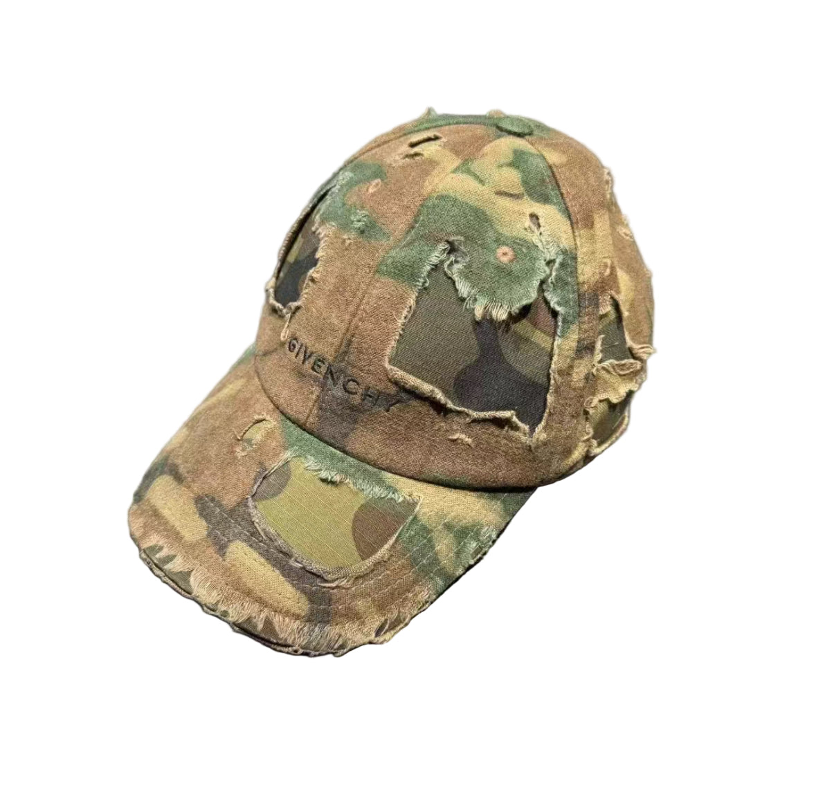 Givenchy 23ss destroyed camo cap
