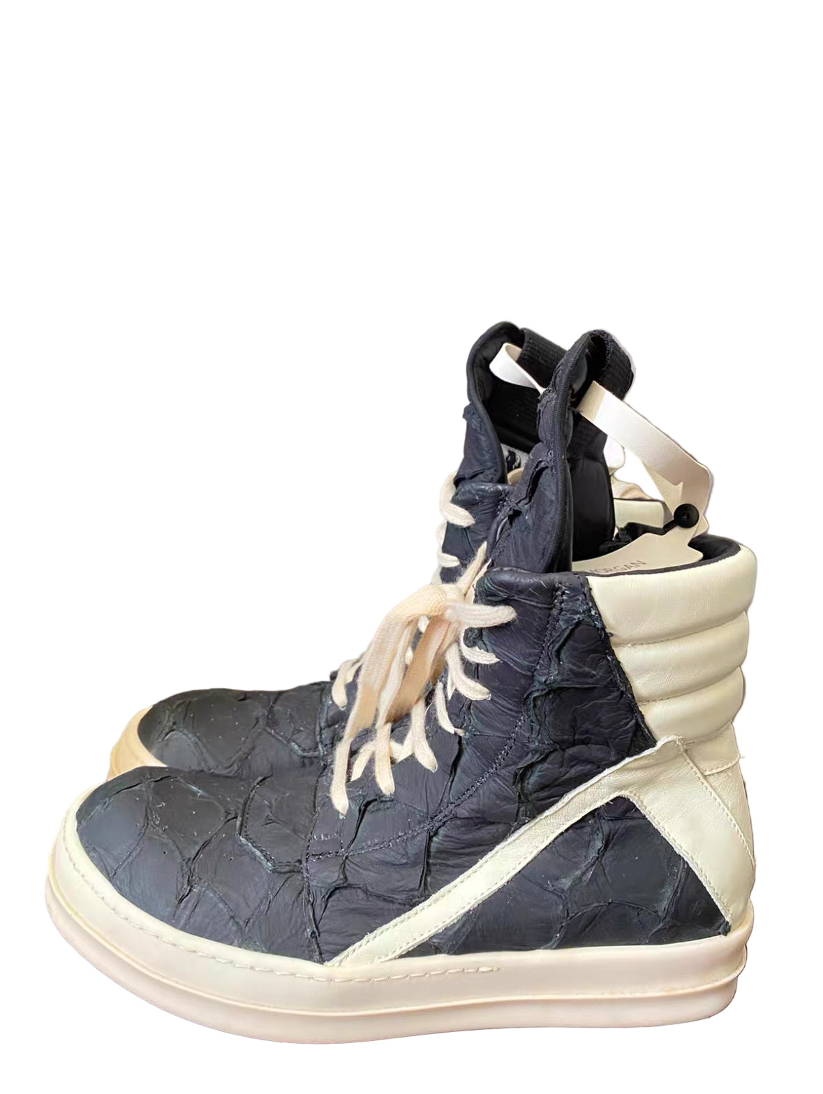 Rick Owens Croc Leather Boots