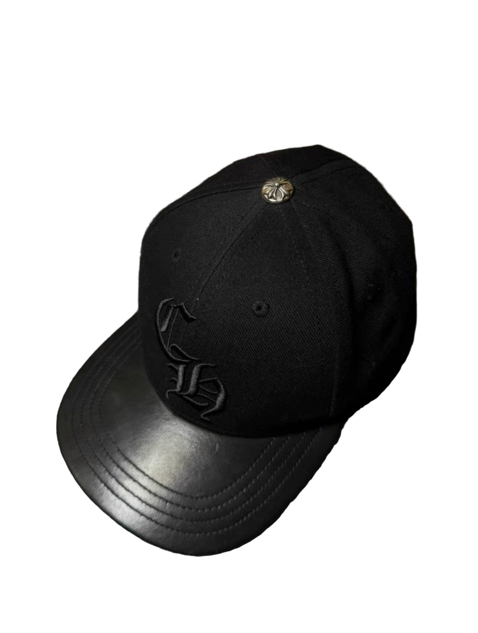 Chrome hearts leather patch cap