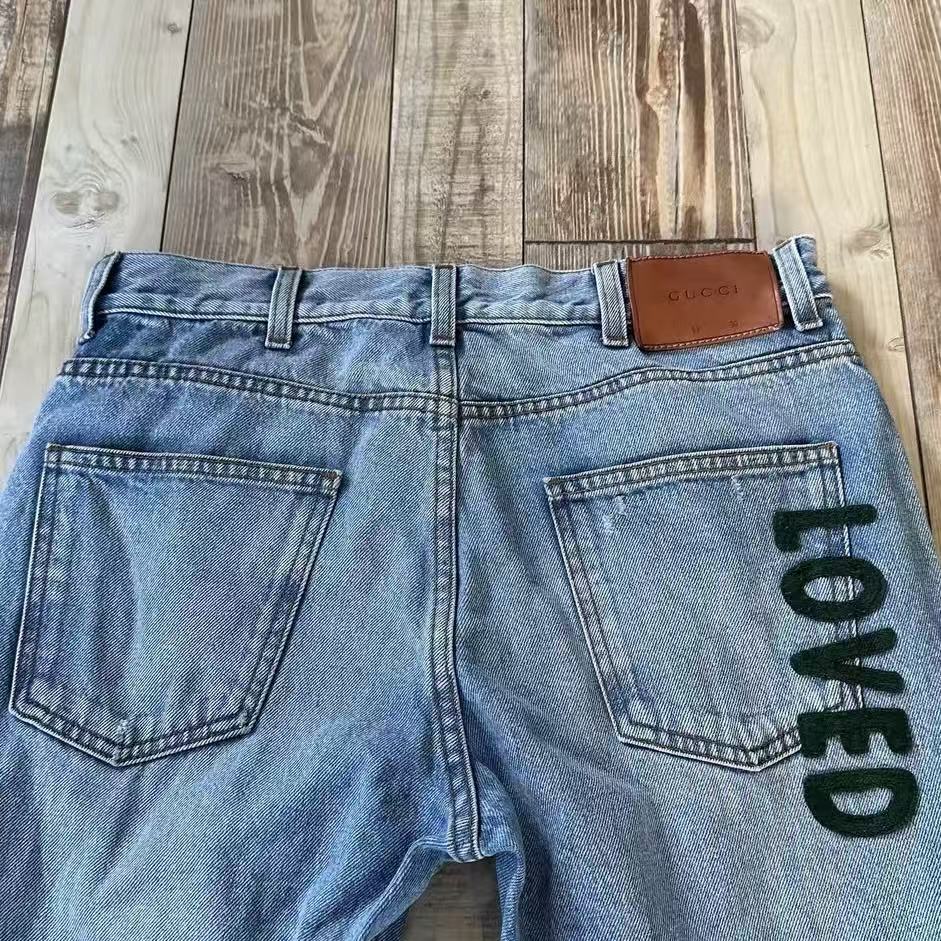 Gucci Loved Embroidered Jeans