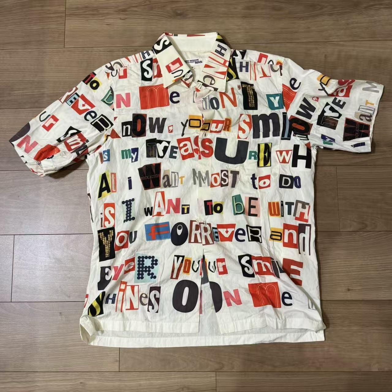 Junya Watanabe 02SS Ransom Note Poem Shirt
