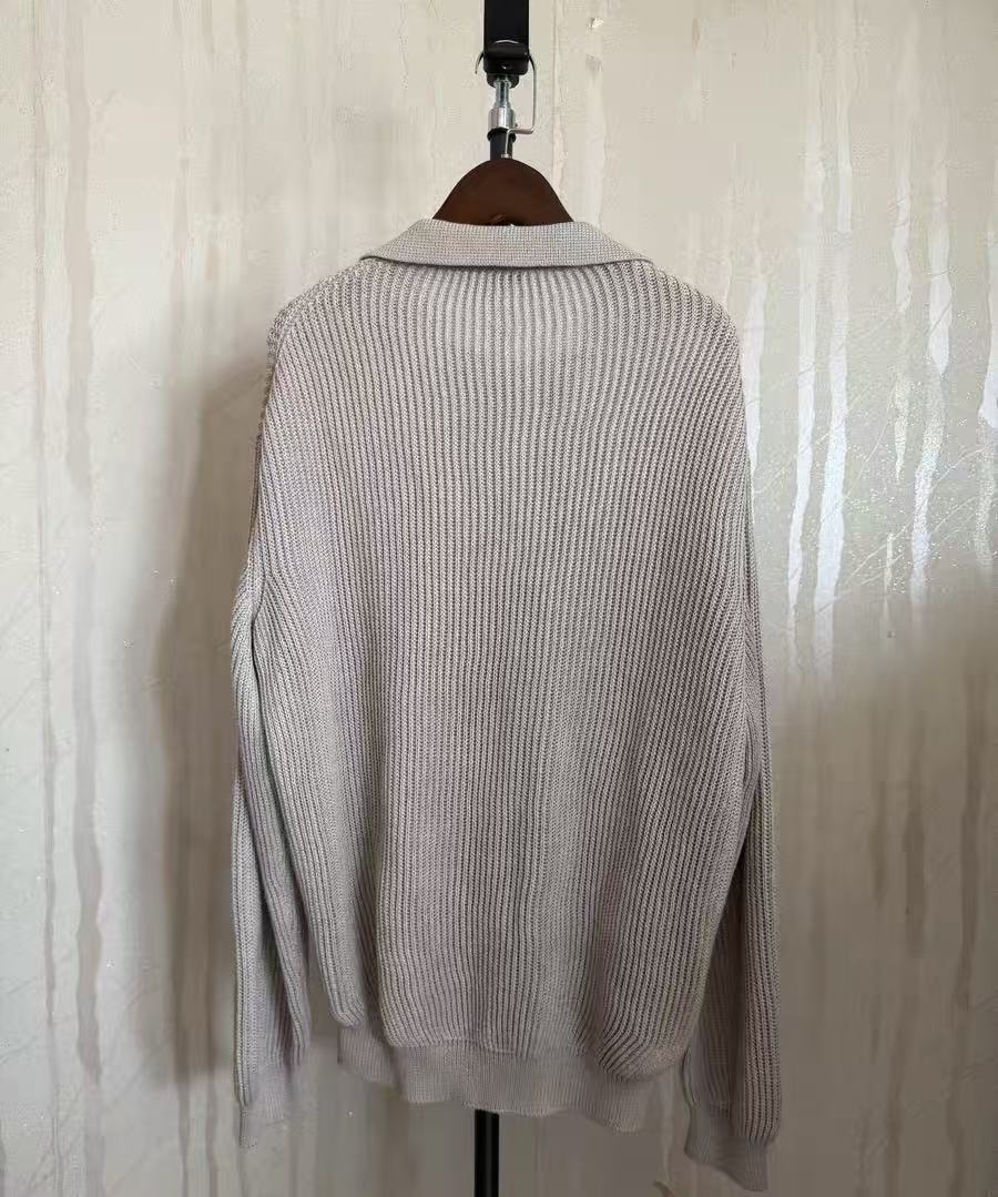 Louis Vuitton Collared Full‑Zip Ribbed Knit Cardigan