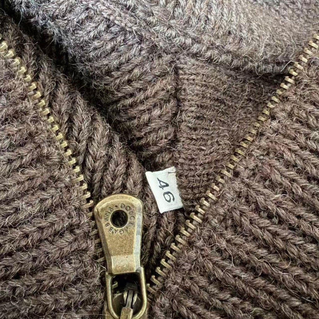 Dolce&Gabbana 04AW Faux Fur Knit Zip Jacket