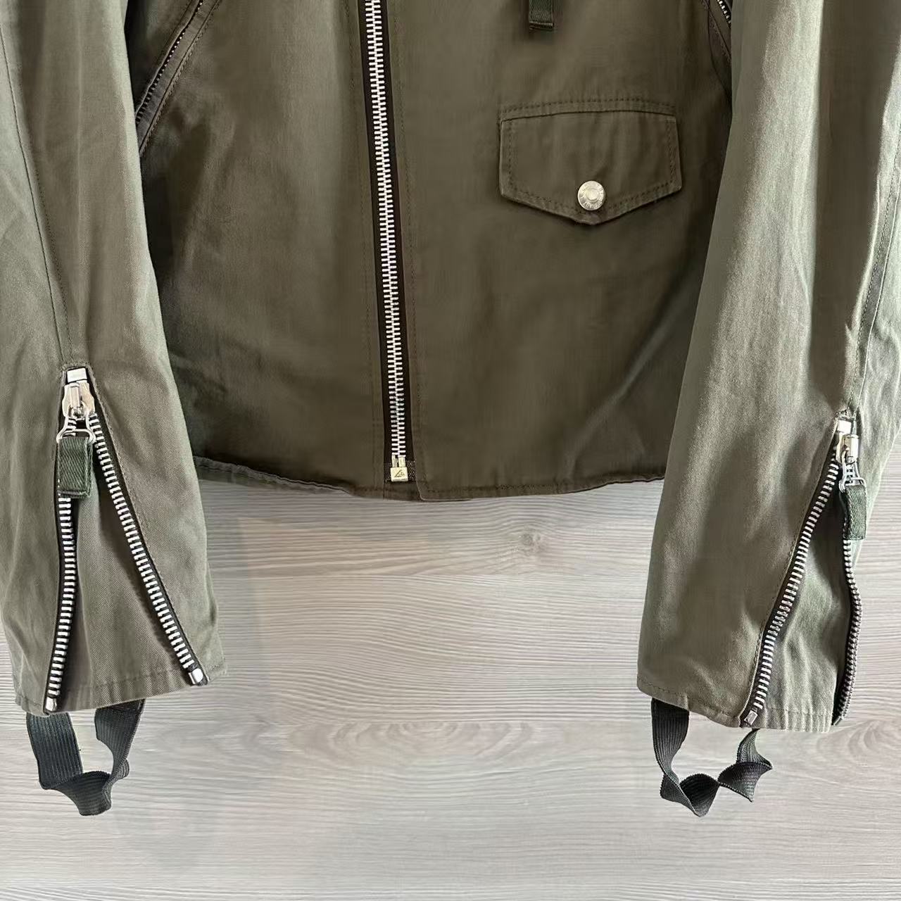 Helmut Lang 04ss Army green Biker Jacket