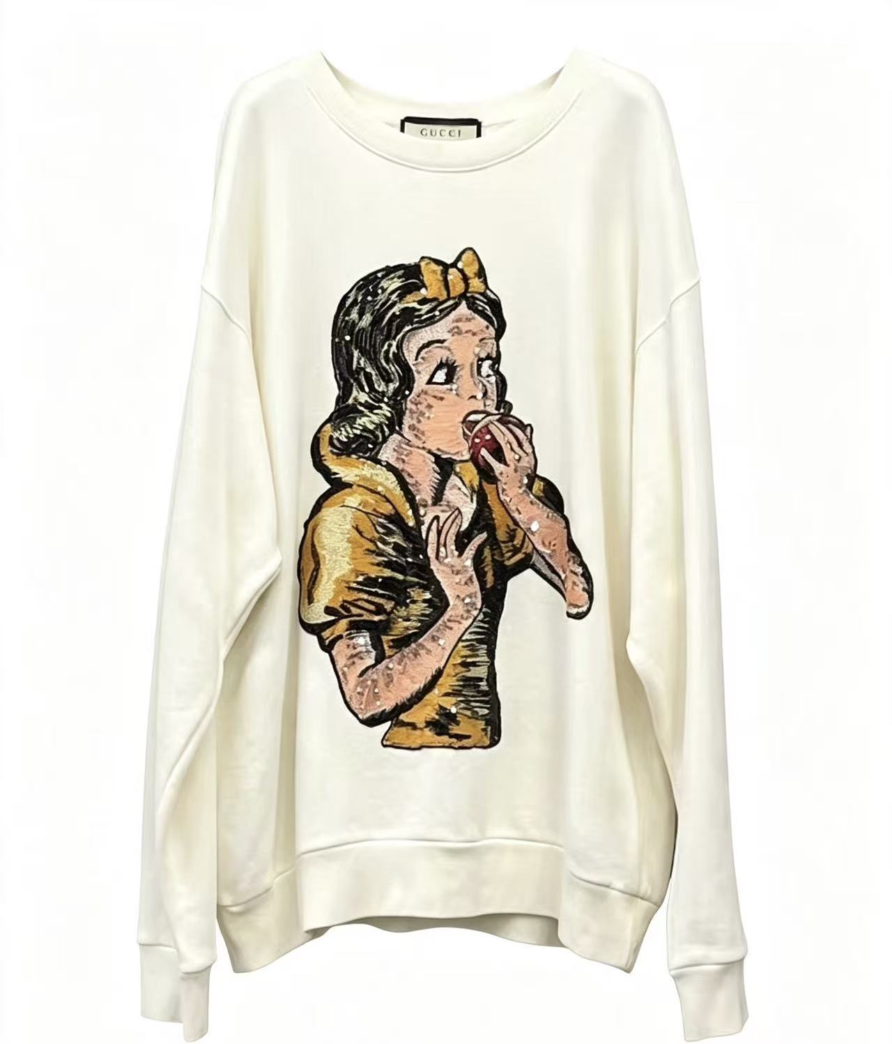 Gucci 18SS Disney Snow White Sequin Apple Sweatshirt