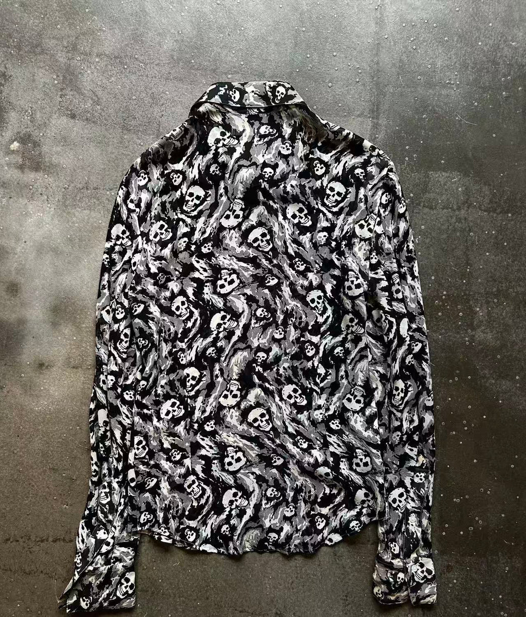 Number Nine 01ss Skull Print Shirt
