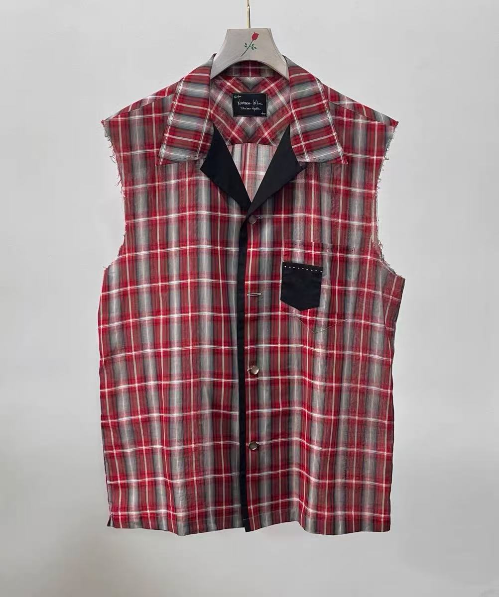 Number Nine 04SS Sleeveless Plaid Shirt