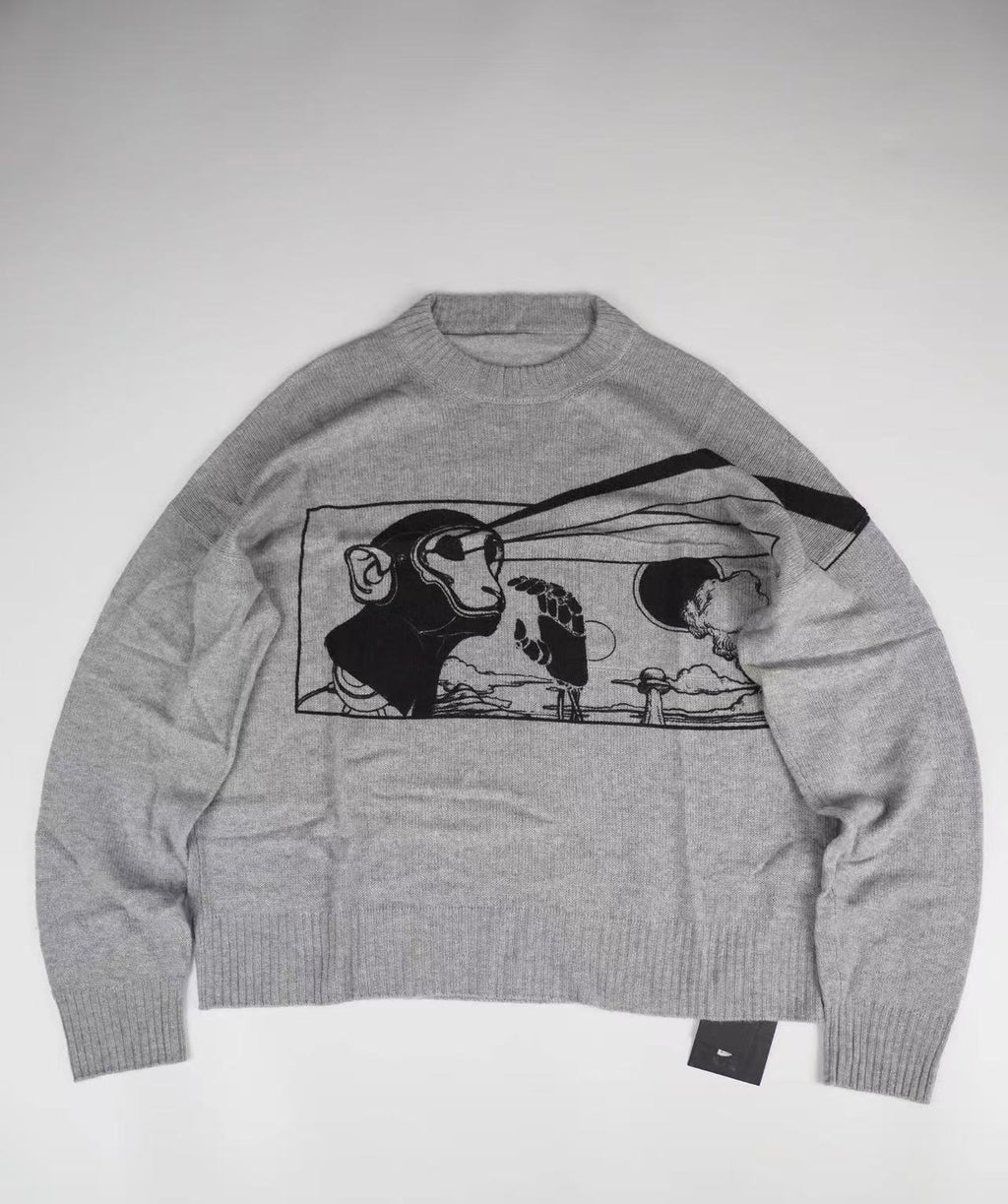 Prada 18ss Laser Monkey Cashmere Sweater