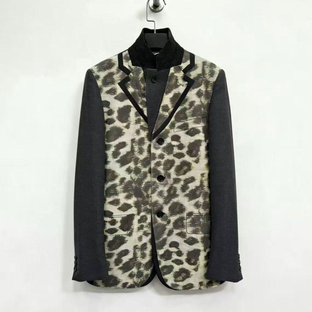 COMME des GARCONS 09AW Leopard Print Wool Jacket