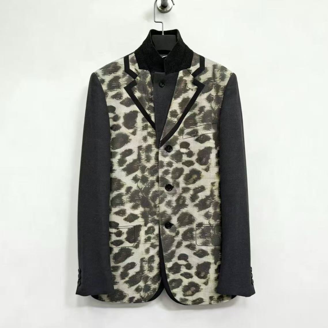 COMME des GARCONS 09AW Leopard Print Wool Jacket