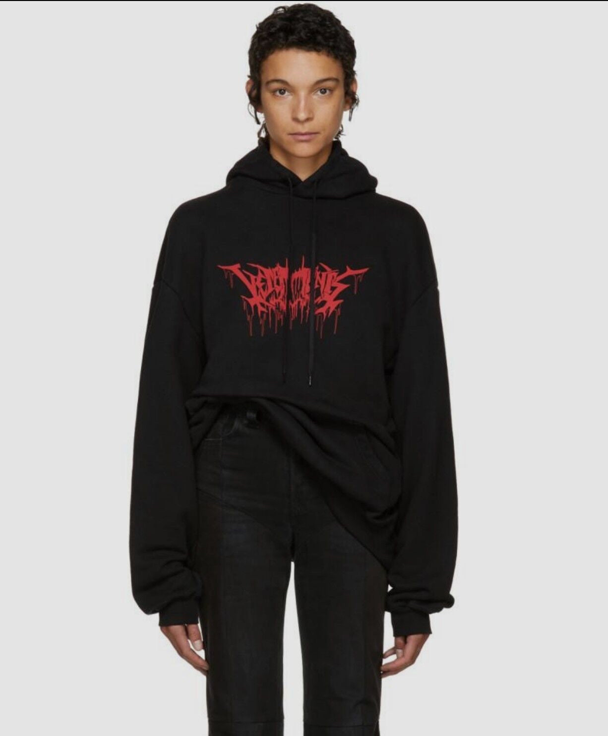 Vetements hommes 2018 death metal logo hoodie