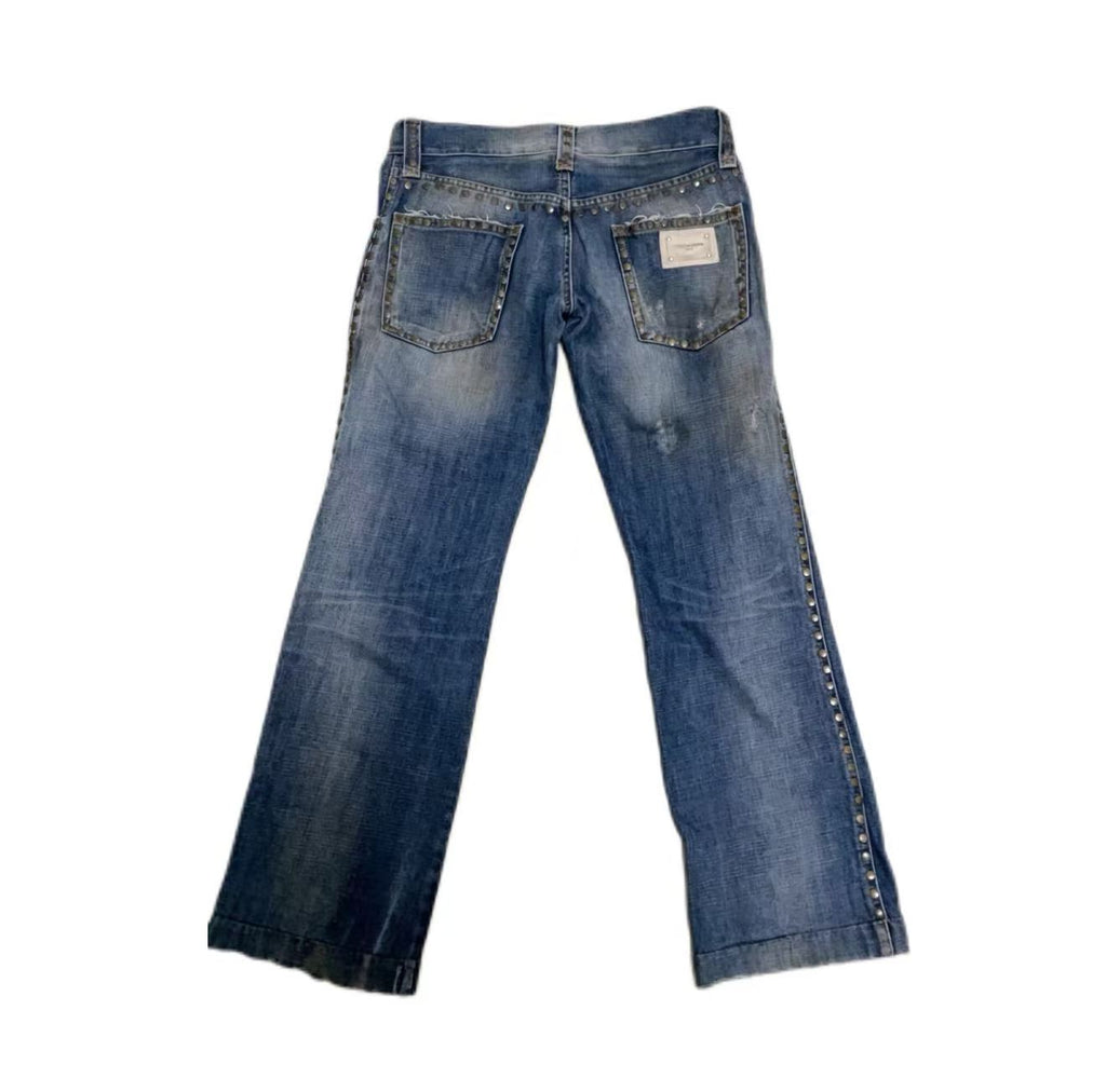 Dolce & Gabbana Studded Distressed Jeans
