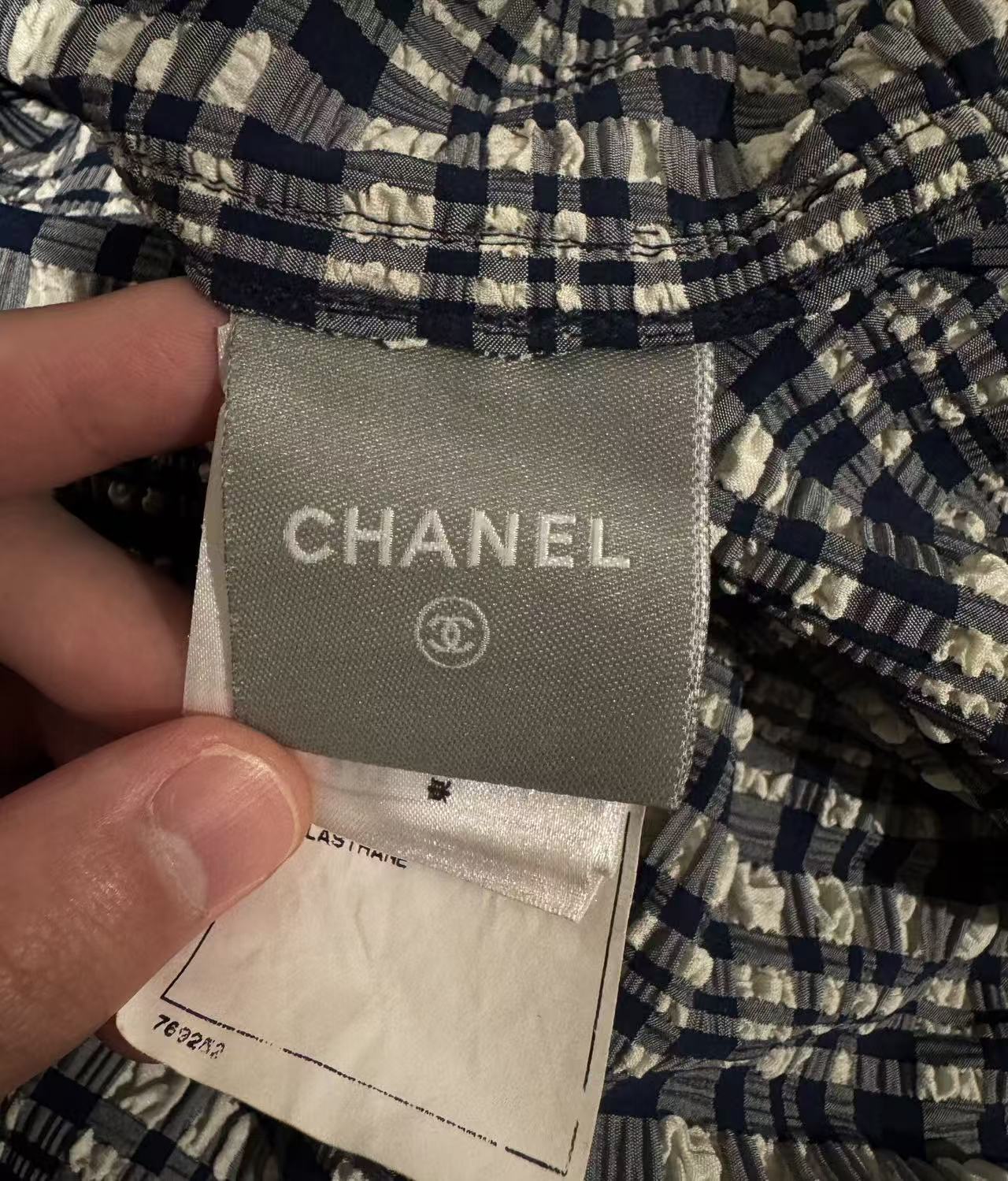 Chanel 2007 Flannel Hooded Work Jacket