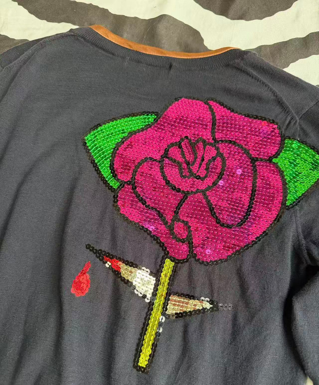 Undercover 07SS Rose knit sweater