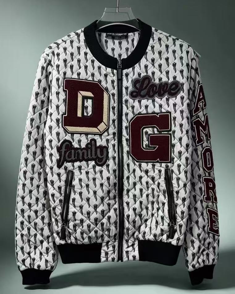 Dolce&Gabbana 15FW Love Family Nylon Embroidered Amore Bomber Jacket