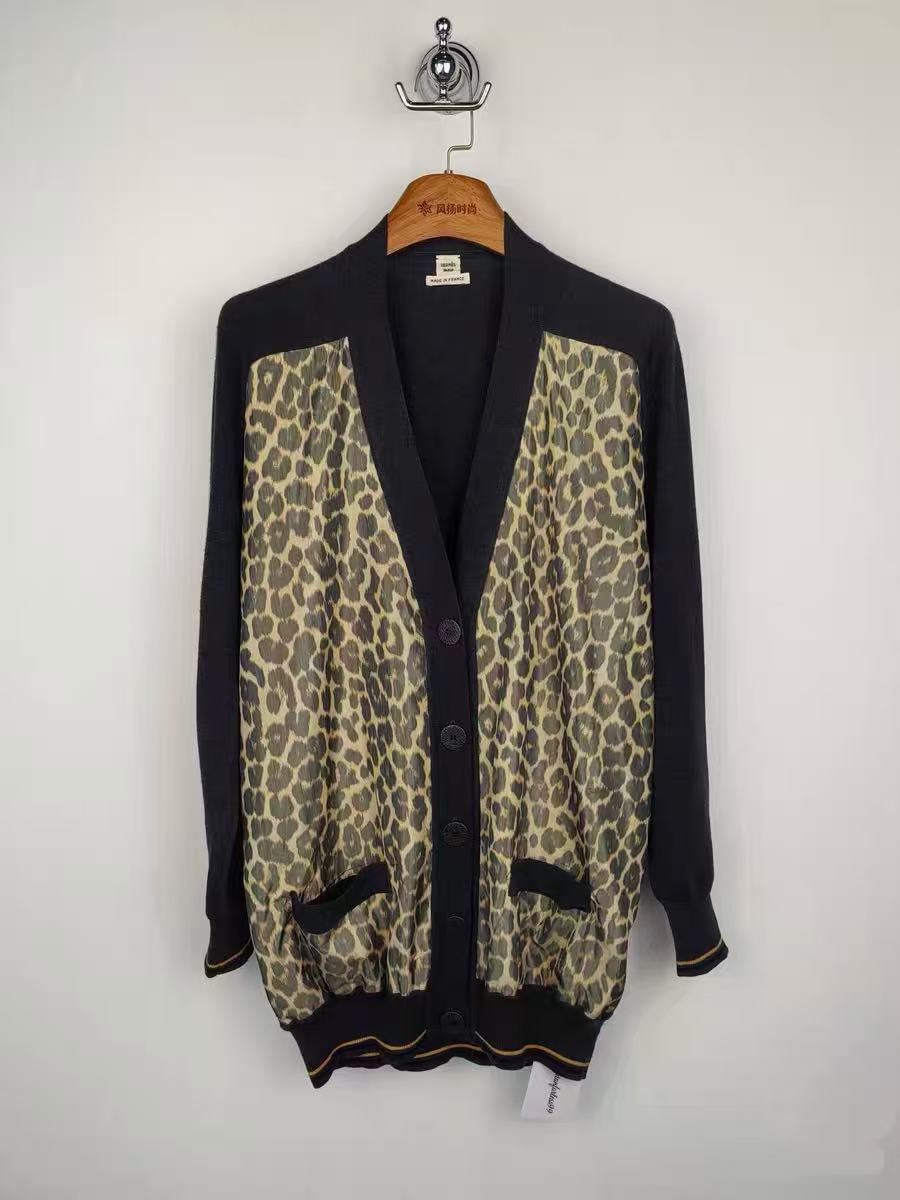 Hermes Leopard Print Cardigan
