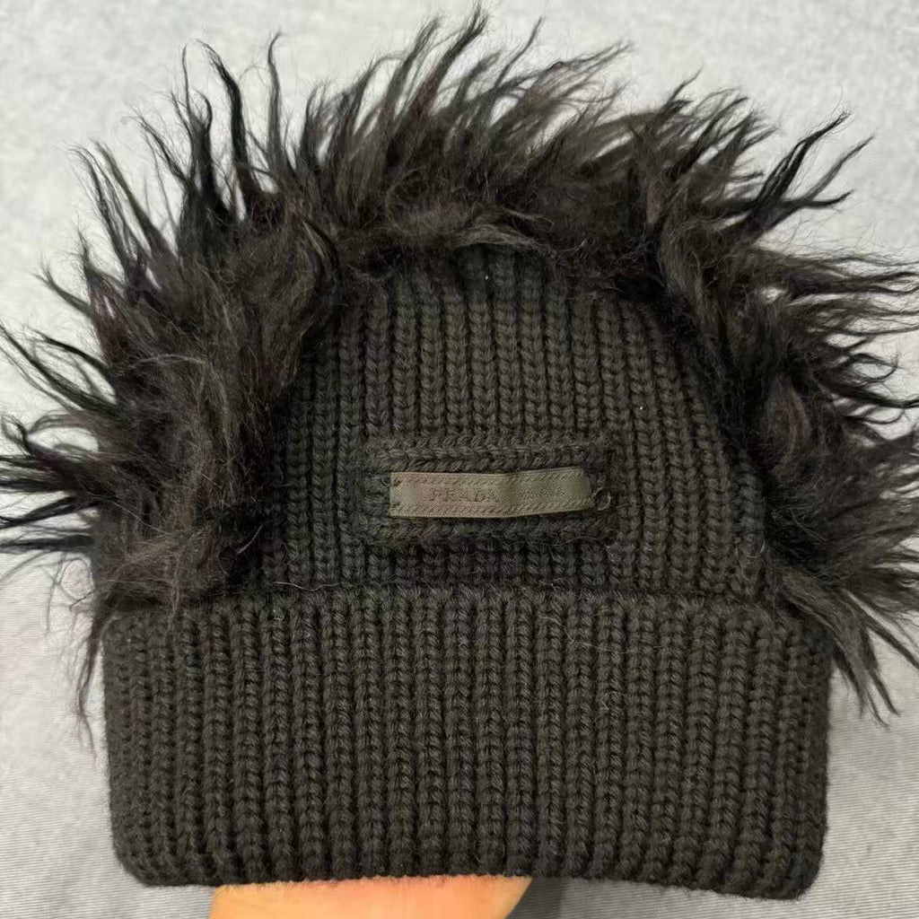 Prada 19AW Mohair Mohawk Beanie