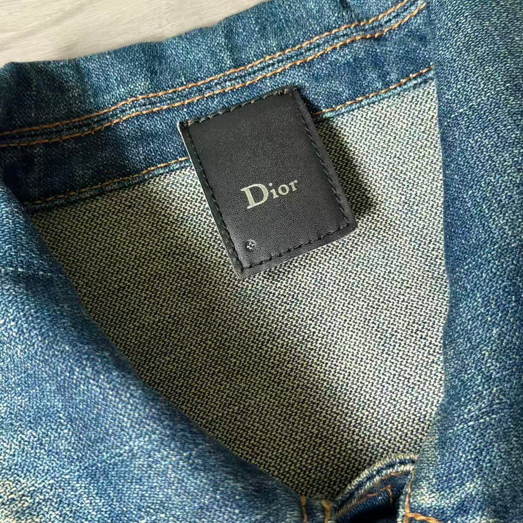 Dior Homme 05SS Orange Overdyed Denim Jacket