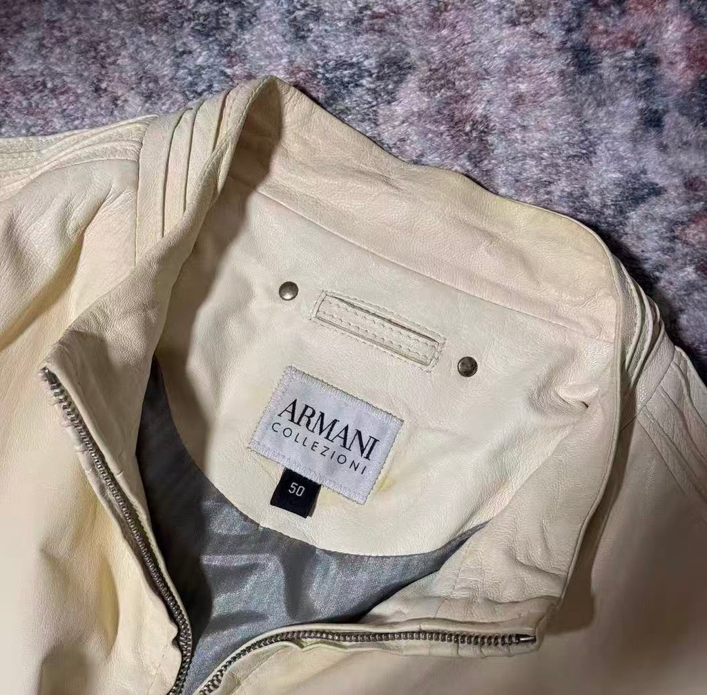 Giorgio Armani 00s Leather Riders Jacket