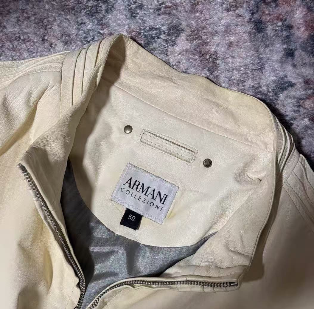 Giorgio Armani 00s Leather Riders Jacket