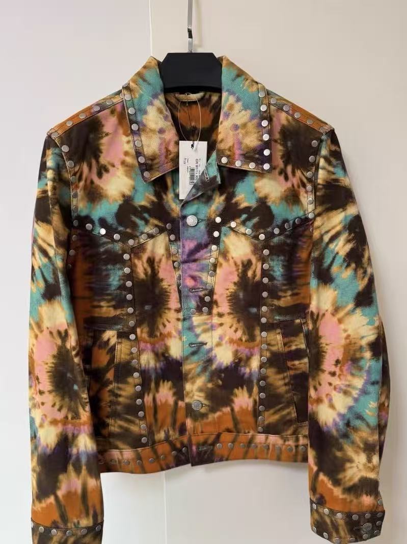 Dries Van Noten 19AW Tie-Dye Studded Denim Jacket