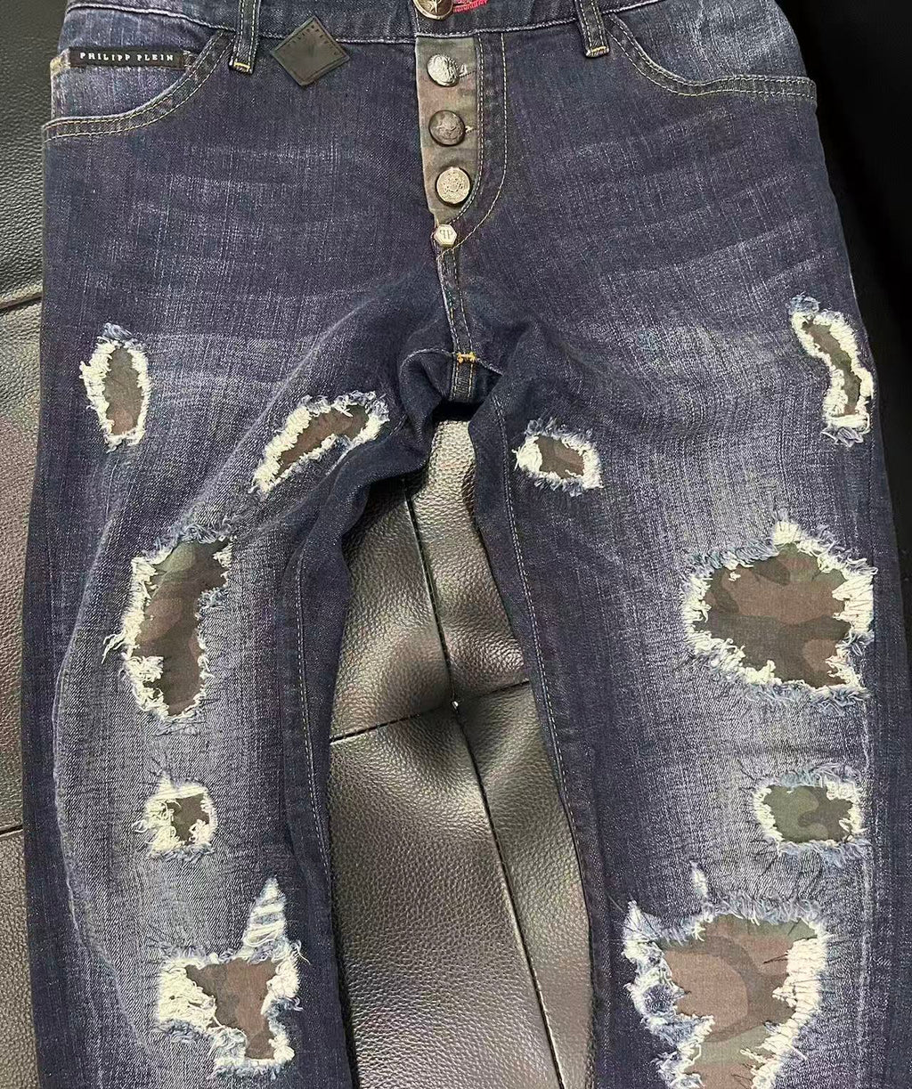 Philipp Plein FW16 Illegal Fight Club Distressed Denim