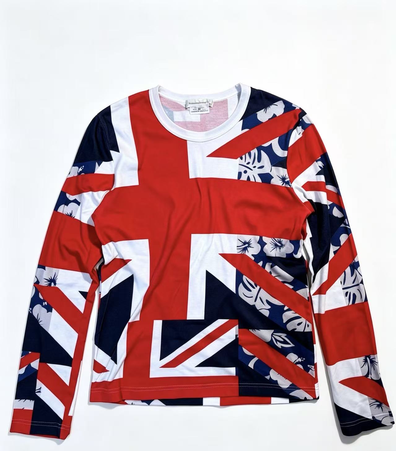 Comme des Garçons 2005AD Union Jack Floral Long Sleeve Tee