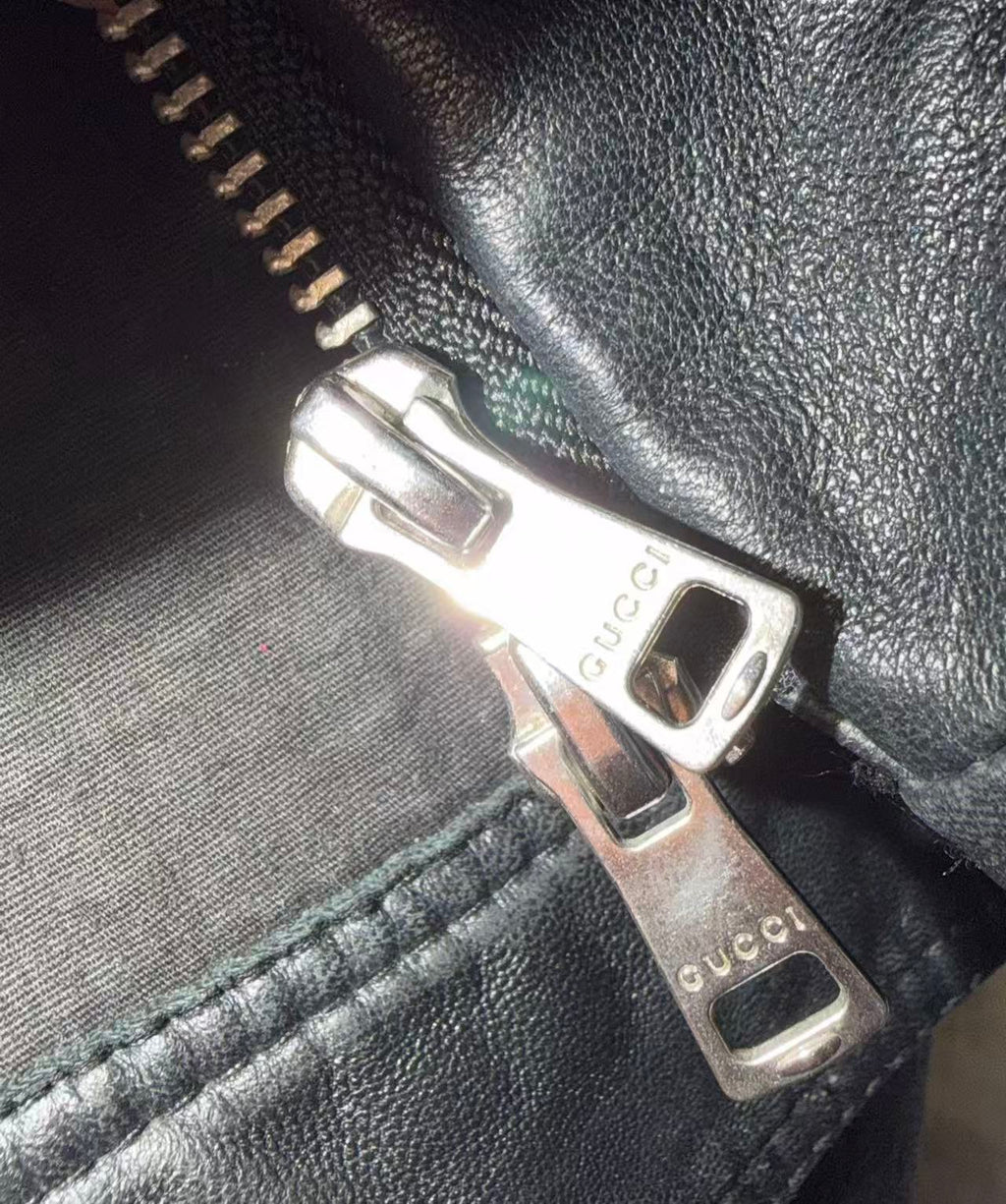 Gucci 10s Laced Leather Jacket