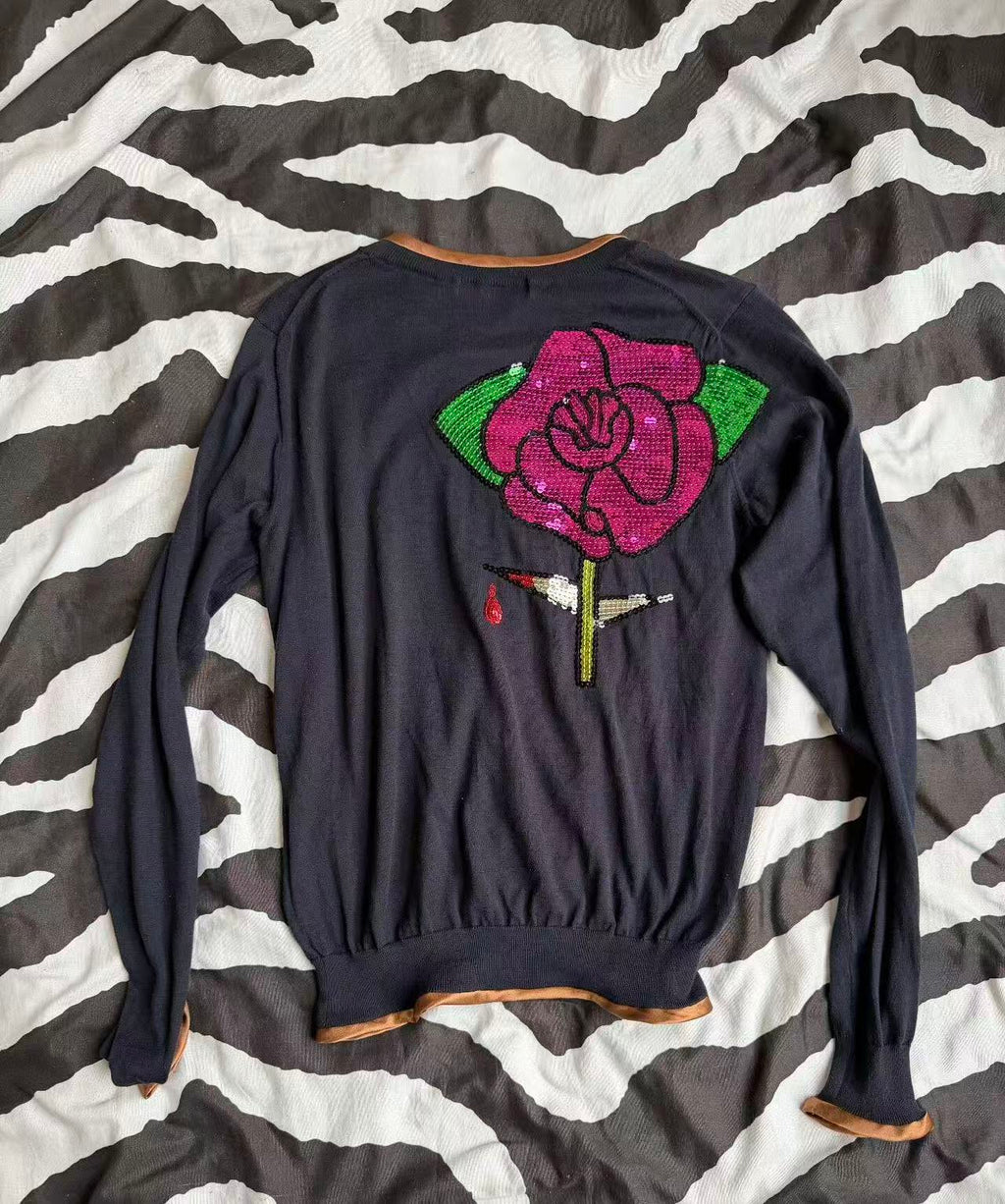 Undercover 07SS Rose knit sweater