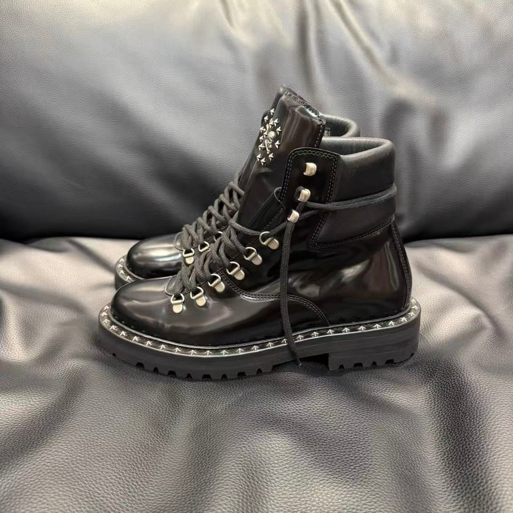 Philipp Plein Leather Hiking Boots