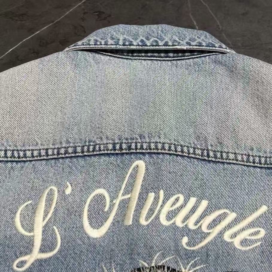 Gucci 16AW L'Aveugle Par Amour Tiger Embroidered Denim Jacket