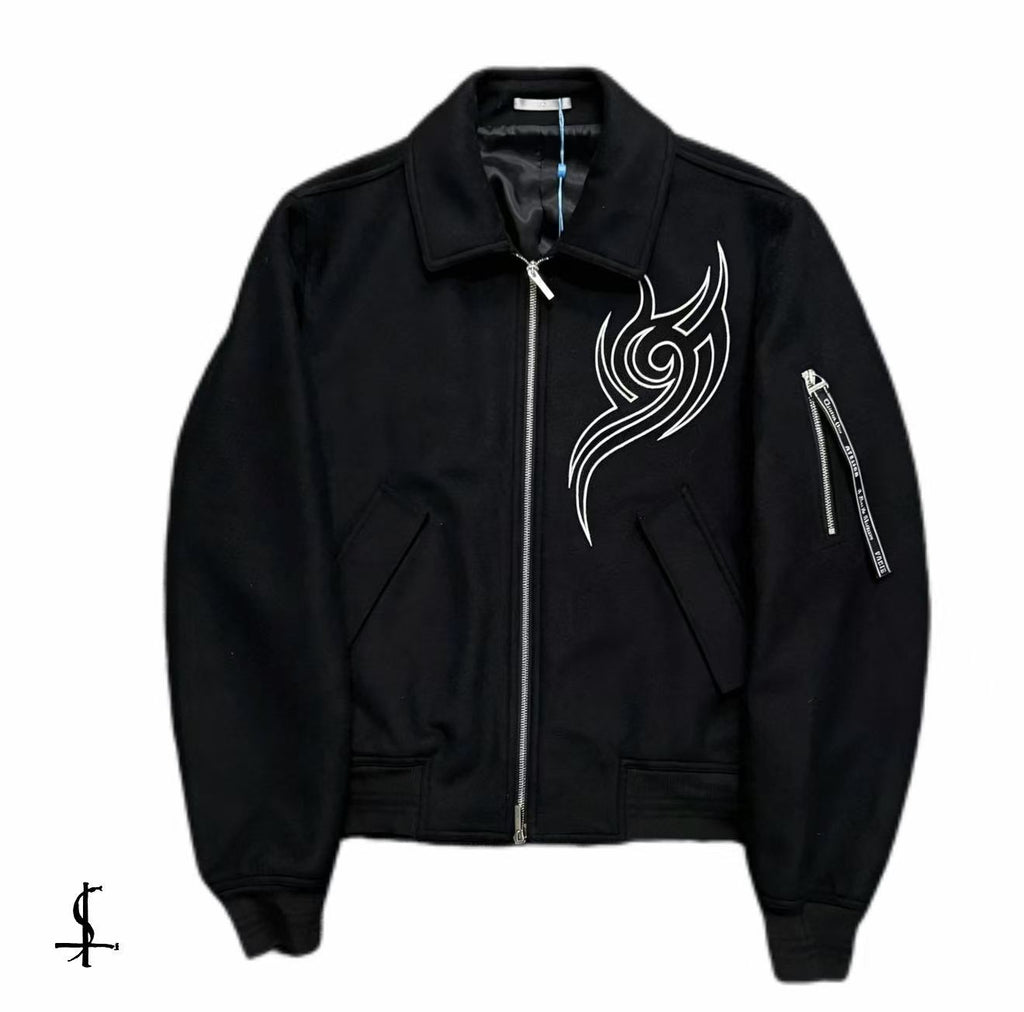 Dior Homme 18AW Tribal Embroidered Bomber Jacket