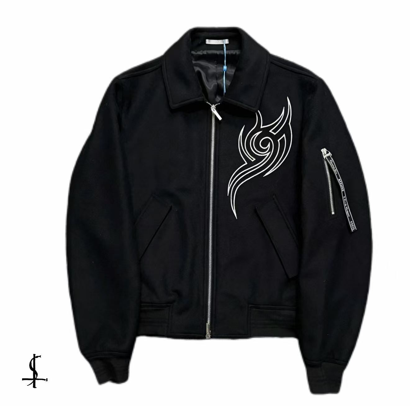 Dior Homme 18AW Tribal Embroidered Bomber Jacket