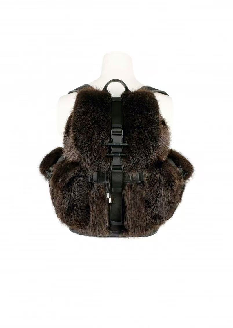 Givenchy Leather and Fur Backpack