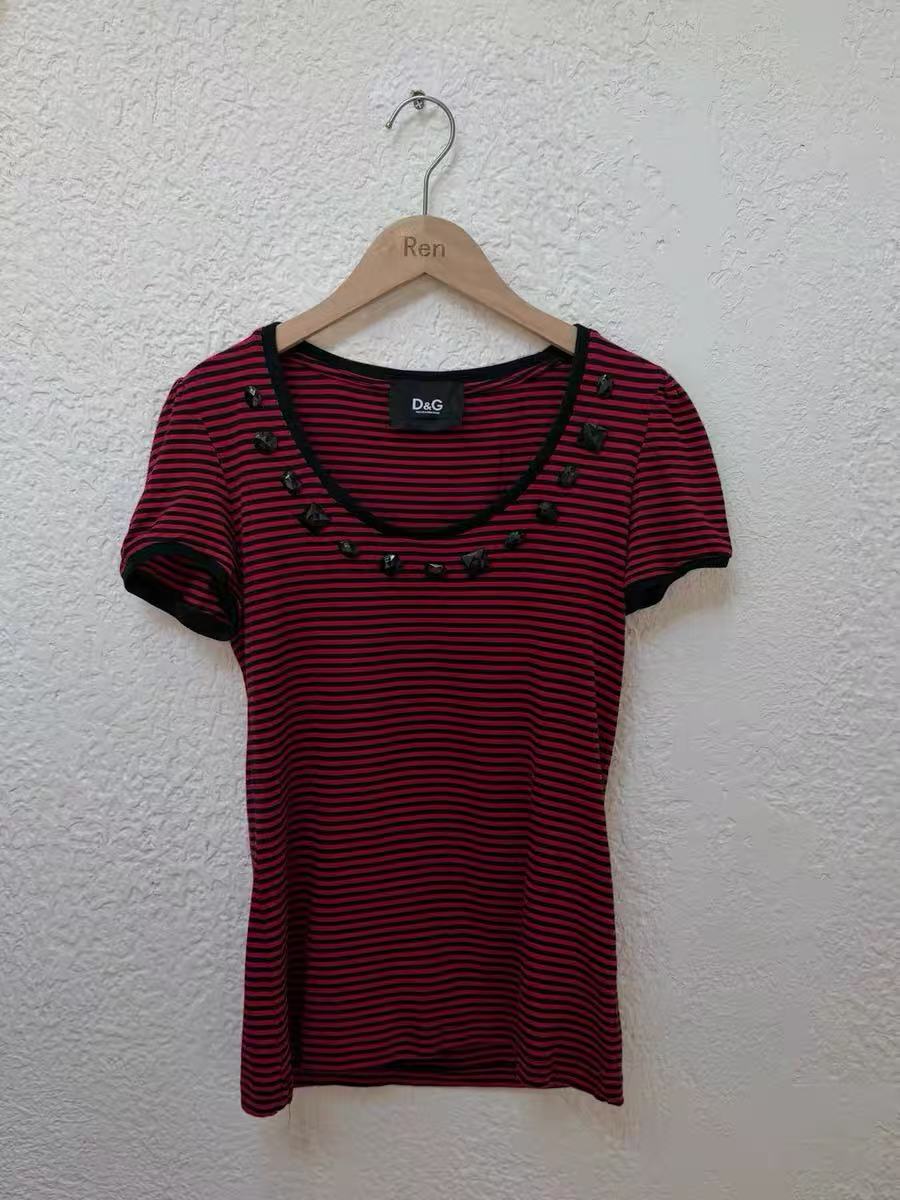 Dolce & Gabbana D&G Striped Studded Tee