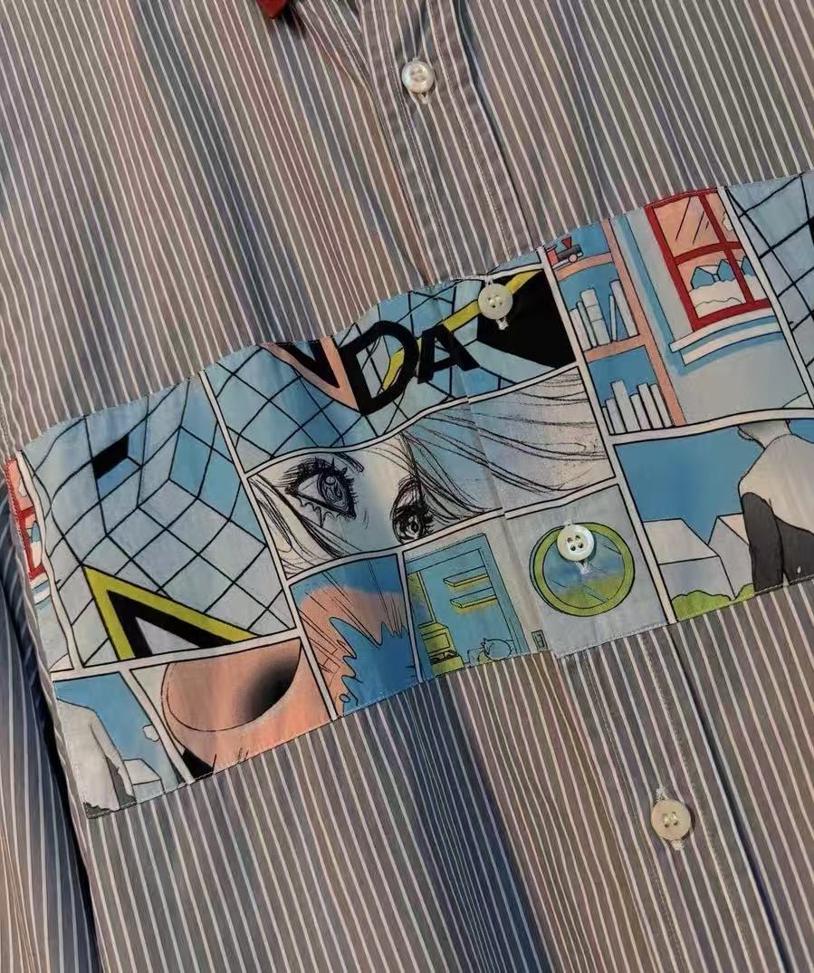 Prada 18SS comic Stripe Shirt