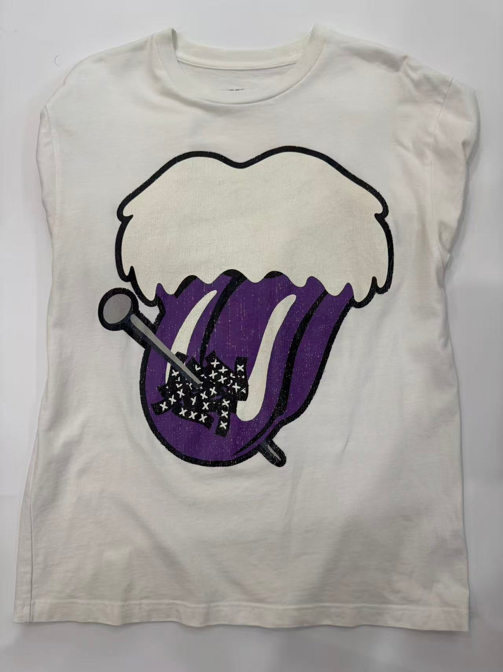 Number Nine X God Selection XXX Rolling Stones Logo tee
