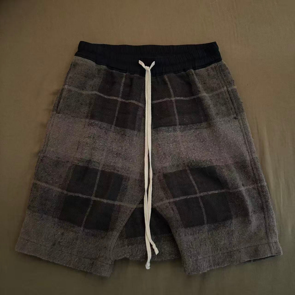 Rick Owens 18ss Tartan Wool Shorts