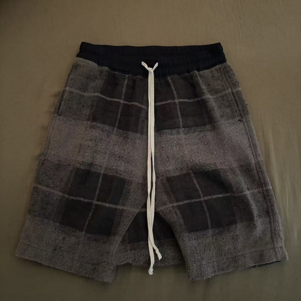 Rick Owens 18ss Tartan Wool Shorts