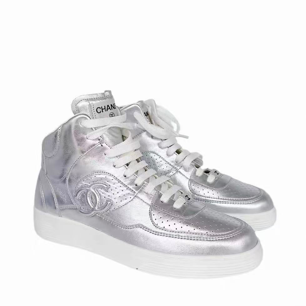 Chanel CC High Top Sneakers