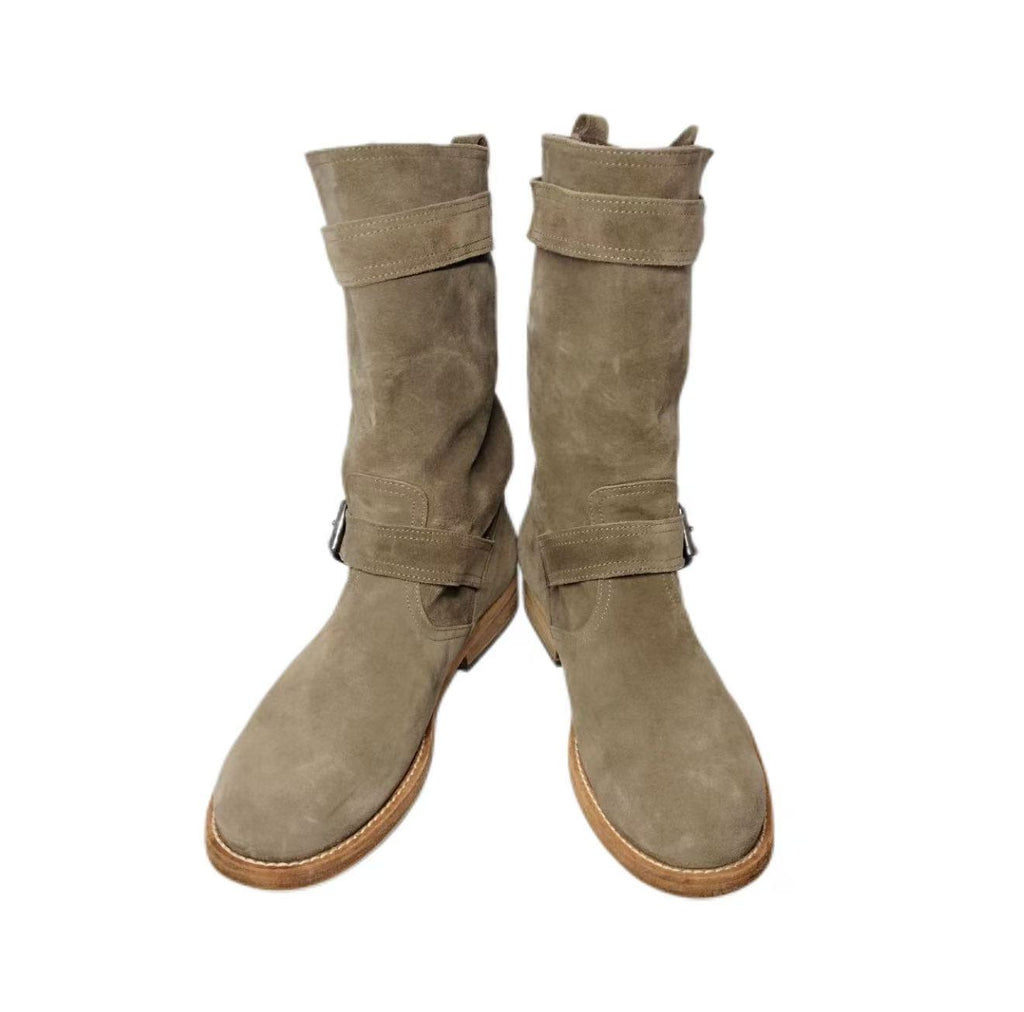 Balmain By Christophe Decarnin  10SS Suede Engineer Boots