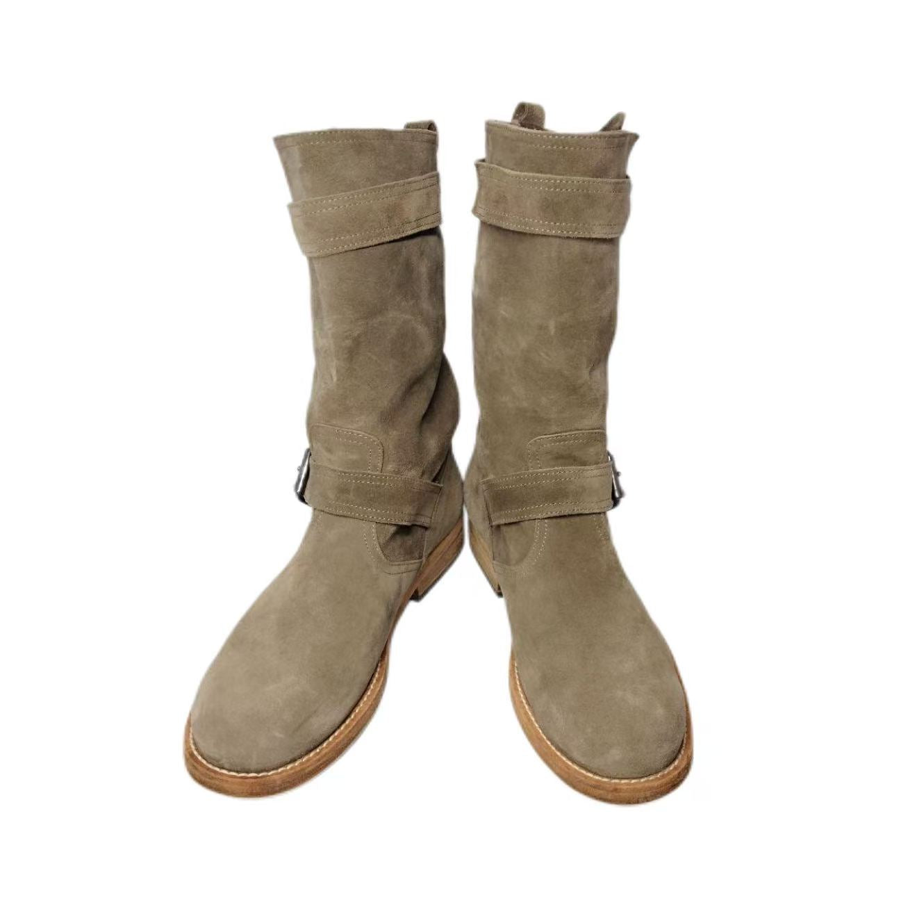 Balmain By Christophe Decarnin  10SS Suede Engineer Boots
