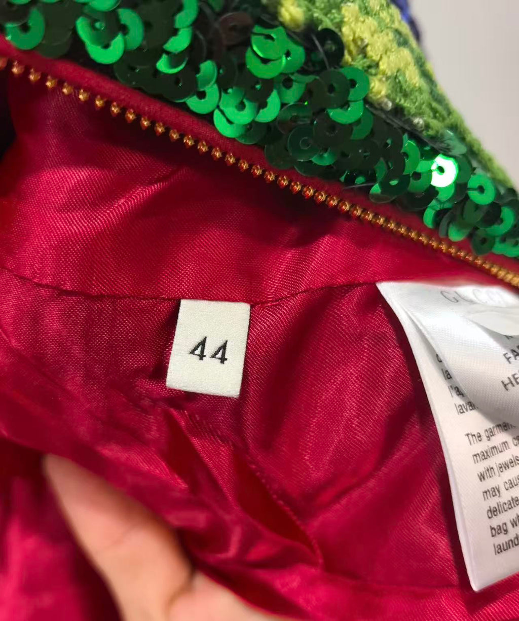 Gucci 17AW Sequin Embellished Bomber Jacket
