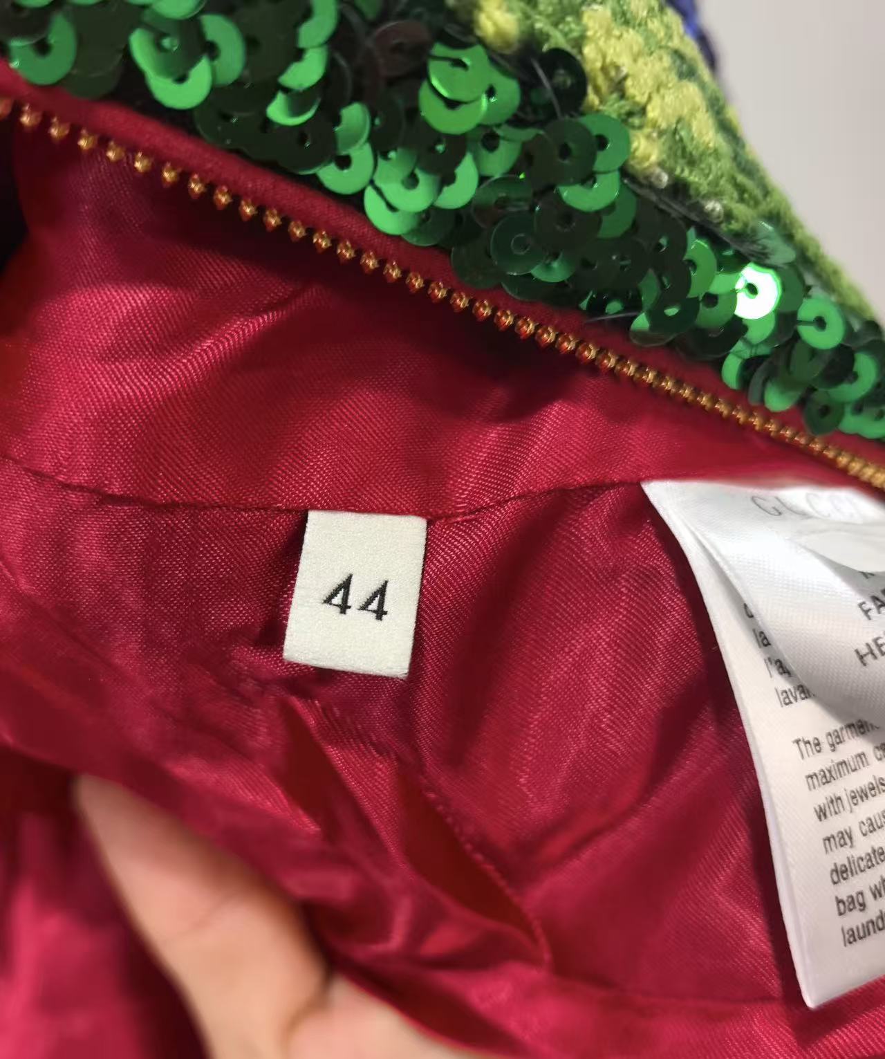 Gucci 17AW Sequin Embellished Bomber Jacket