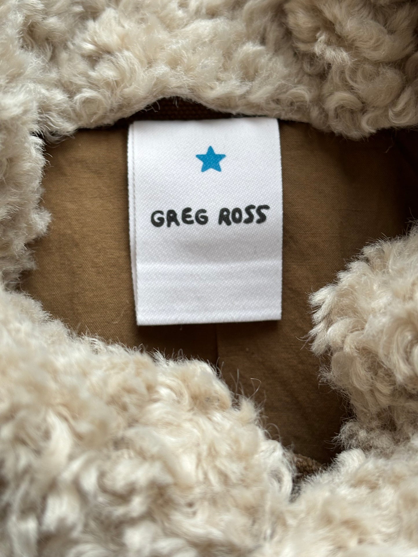 Greg Ross denim cropped bomber shearling fur