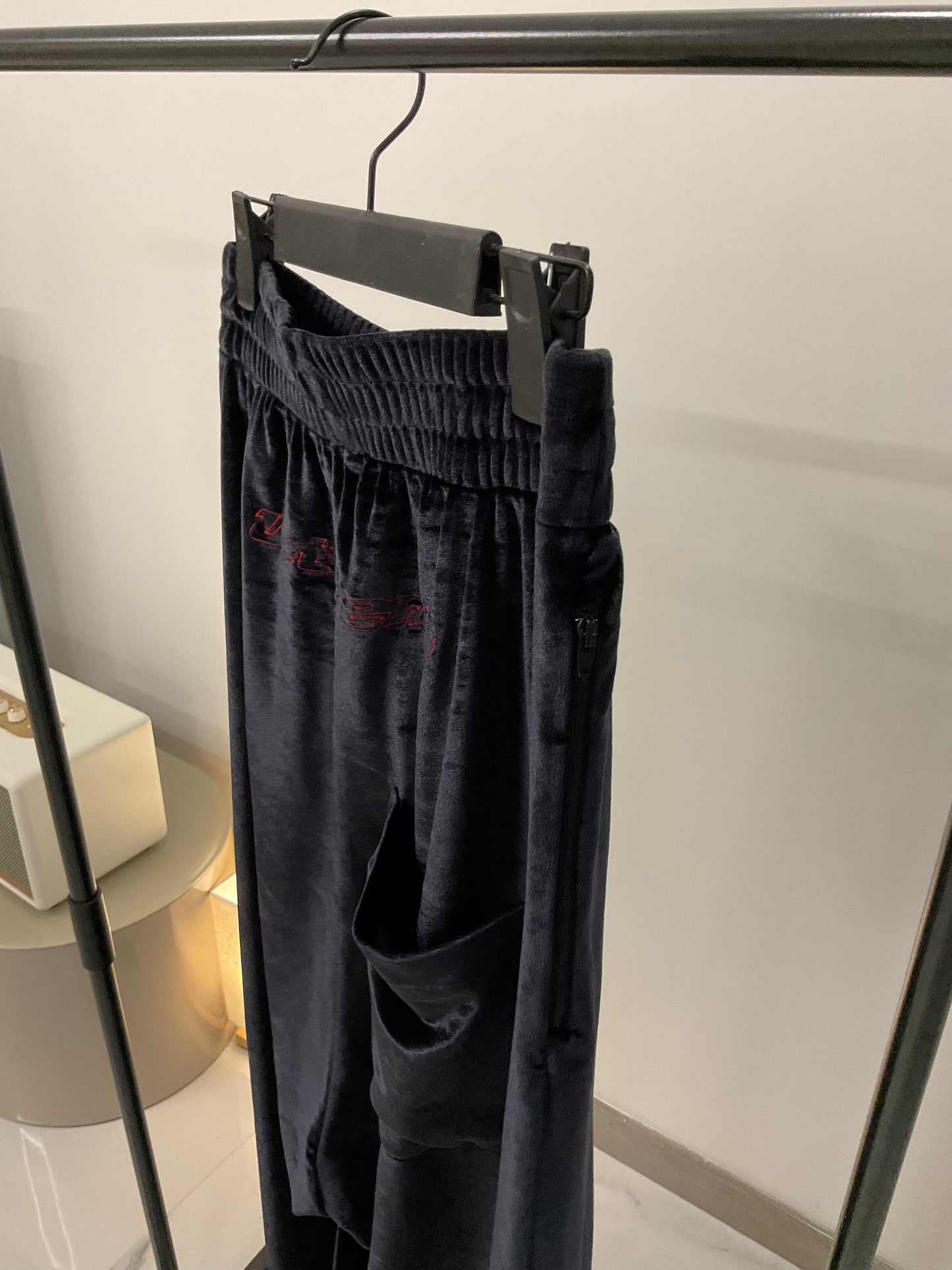 Vetements pour femme 2017 velvet wide leg pants