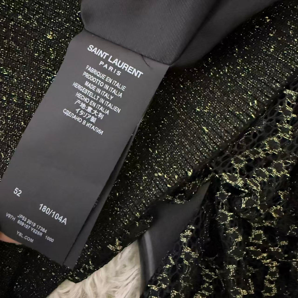 Saint Laurent 20SS Tasselled Velvet Hooded Jacket