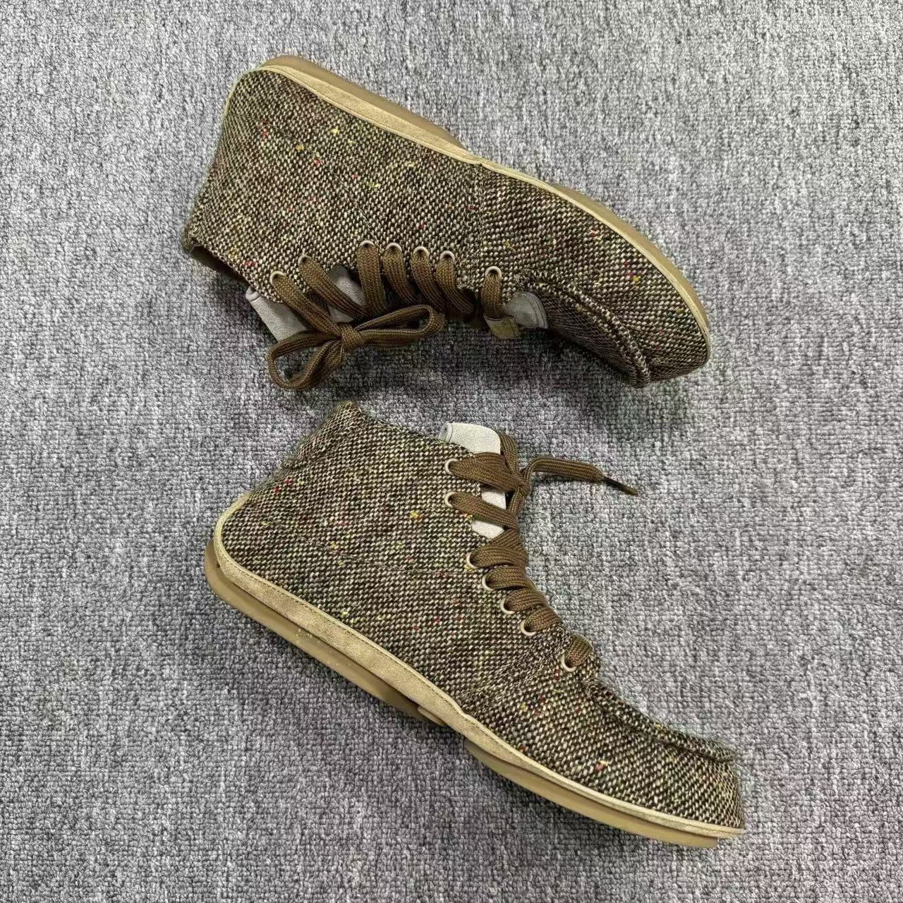 Dior Roadie Brown Donegal Tweed Sneakers