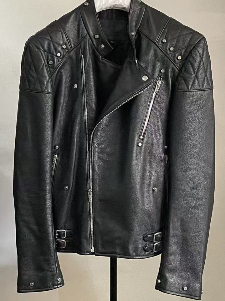 Alexander Mcqueen Swallow Leather Biker Jacket
